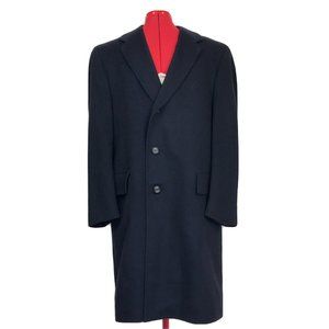 Cashmere Trench Overcoat Men's Coat LARGE Union Made Barretts of Jersey City